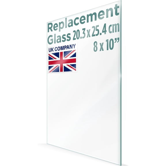 8x10 Heat-Strengthened Glass Replacement for Picture Frame (8 x 10, 2 Pack), Replacement Glass for 8 by 10 Photo Frame, Semi-Tempered Glass Cover Sheet