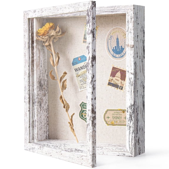 8x10 Inch 3D Display Frame with Pushpins — Sturdy & Durable, Vintage-Style Keepsake Display Box (Fits 6.8x8.8 Inch Items)