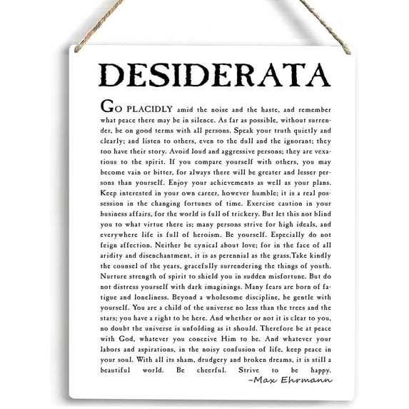 8x10 Inch Desiderata Poem Inspirational Max Quotes Poem Poetry Home Decor Office Housewarming Gifts Wooden Hanging Sign Great Gift Decor For Poets Poetry Fans Home Decorations