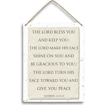 8x10 Inch The Lord Bless You And Keep You Christian Hanging Wooden Signs, Bible Verses Wall Decor, Christian Wall Decor, Religious Wall Decor, Numbers 624-26 Wall Decor