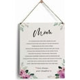 thumbnail image 1 of 8x10 Inch Mom Sign Gifts From Daughter, Rustic Floral Mom If I Could Give You One Thing In Life Wooden Signs For Mother'S Day Birthday Wood Plaque Hanging Sign Home Decor, 1 of 6