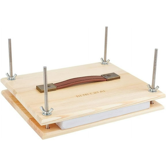 8x10 Inch Wood Book Binding Kits Portable Book Press Rectangle Book Binding for DIY Bookbinding Books Supplies for DIY