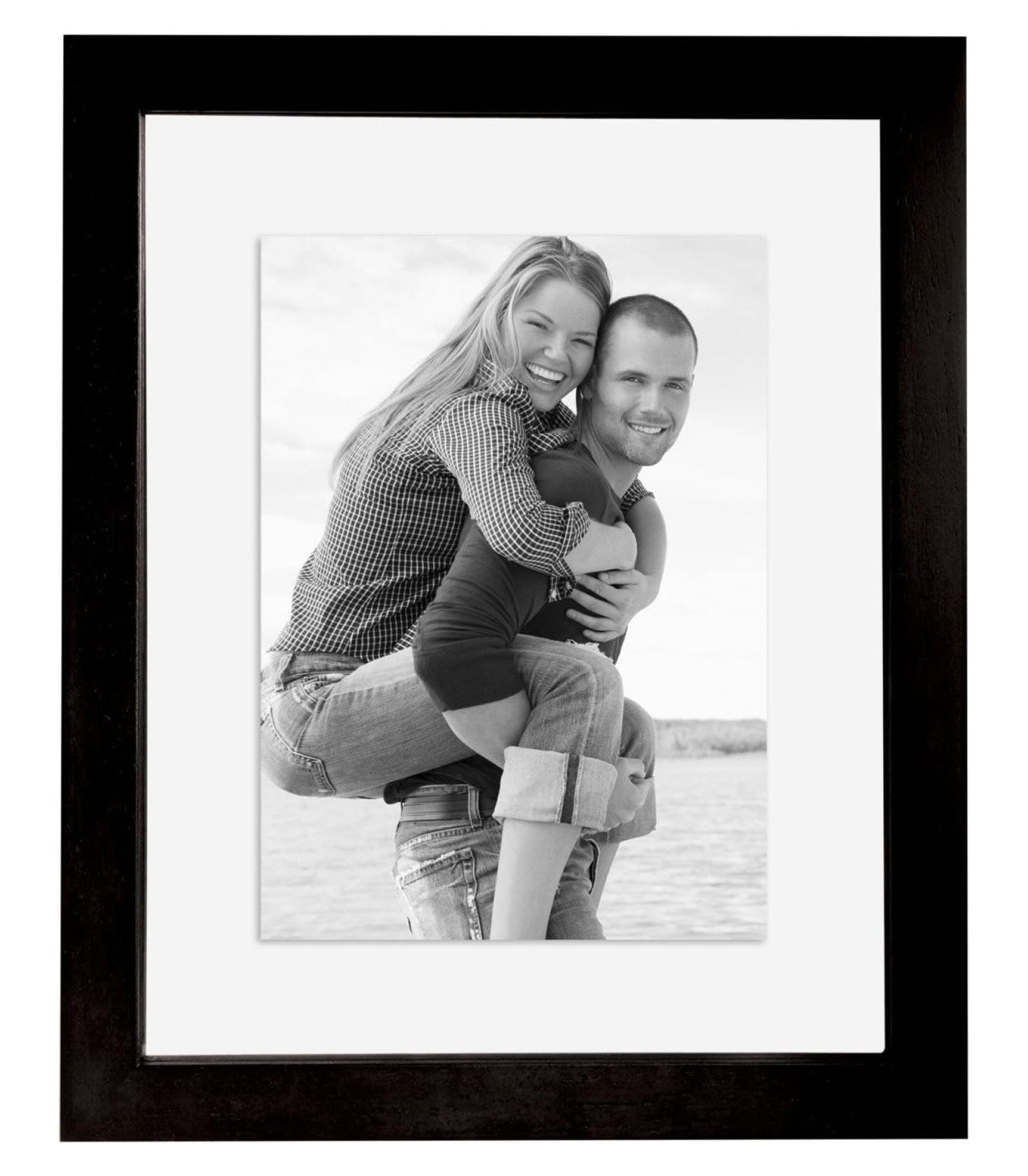 8x10 Inch Wood Float Frame Black 21119 Multiple Floating Photos Display ...