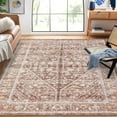 thumbnail image 1 of 8x10 Large Bedroom Rug for Living Room Traditional Oriental Print Stain Resistant Non-Shedding Washable Non-Slip Carpet for Office/Kitchen (Beige), 1 of 9