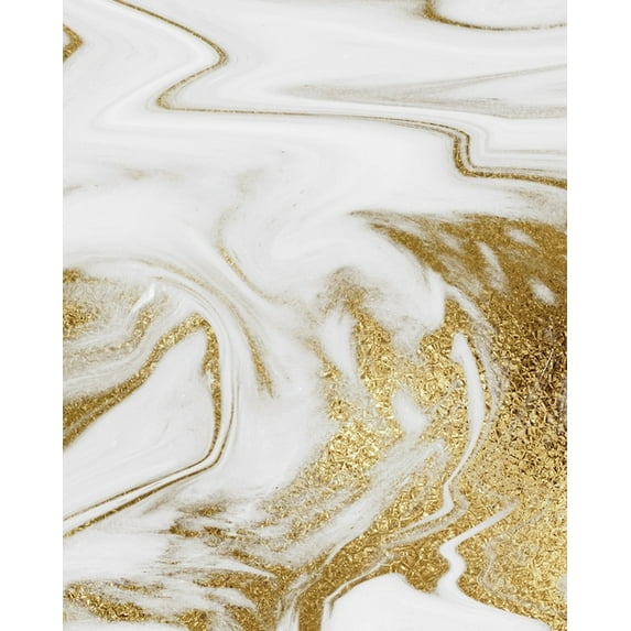 8x10 Lined Softcover Notebook: Liquid Gold Marble Composition Notebook - Large Ruled Notebook - 8x10 Lined Notebook (Softcover Journal / Notebook / Diary) (Series #255) (Paperback)