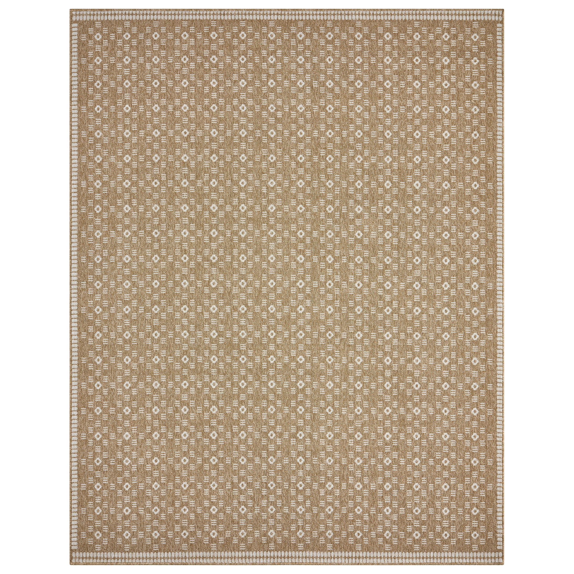Better Homes & Gardens Taupe/Ivory Liz Crafted Geo Indoor Area Rug, 90" x 116"