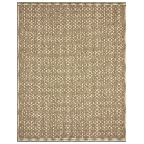 Better Homes & Gardens Taupe/Ivory Liz Crafted Geo Indoor Area Rug, 90" x 116"