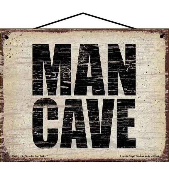 8x10 Man Cave Vintage Style Sign - Bold and Classic Home Decor for Personal Spaces - Father's Day Gift