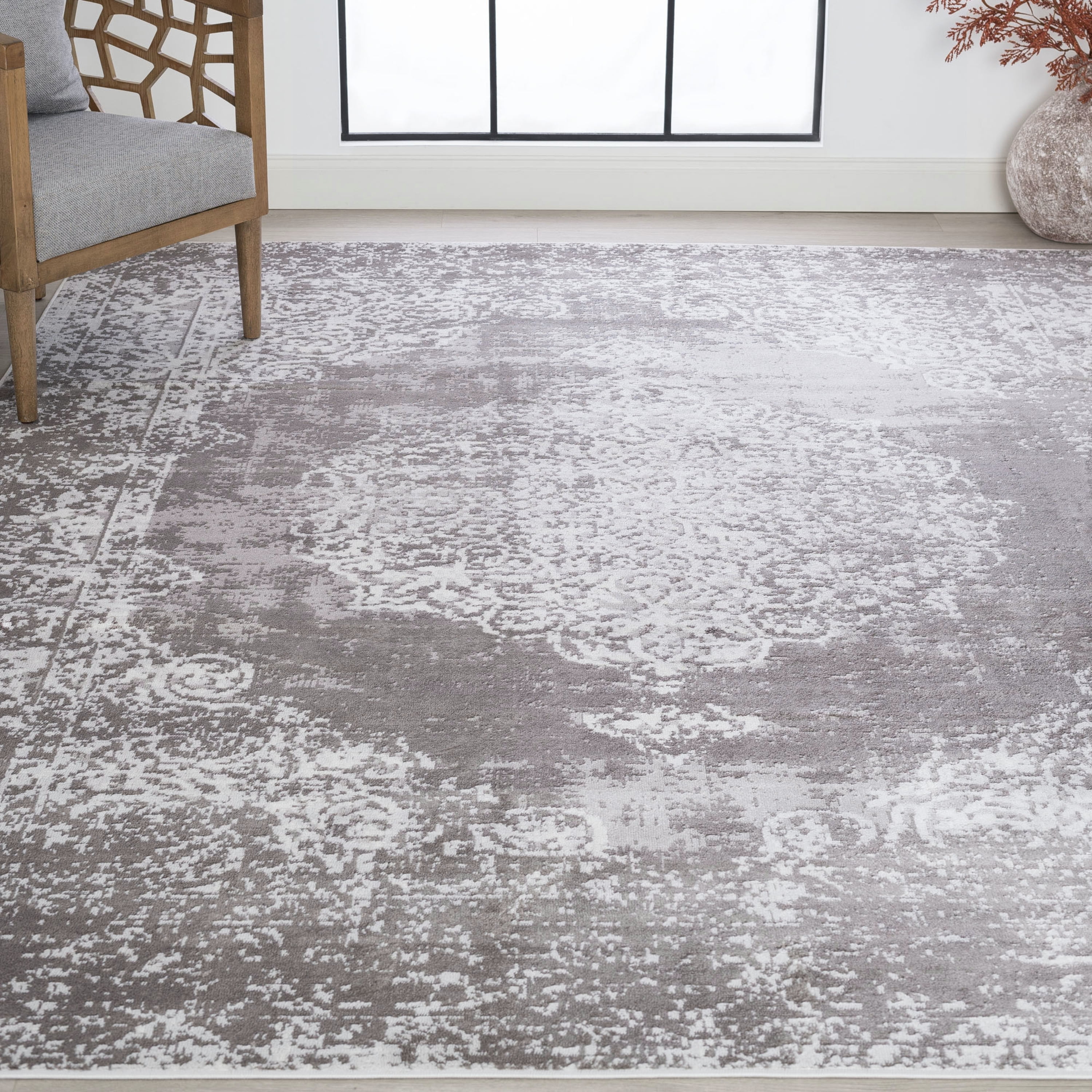 8x10 Modern Gray Large Area Rugs for Living Room | Bedroom Rug | Dining Room Rug | Indoor Entry or Entryway Rug | Kitchen Rug | Alfombras para Salas 7'10'' x 10'2''