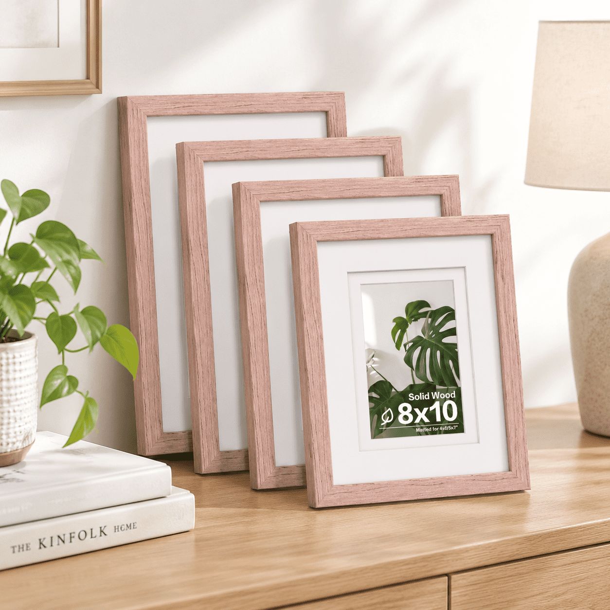 8x10 Peach Pink Picture Frame, Solid Wood with High Definition ...