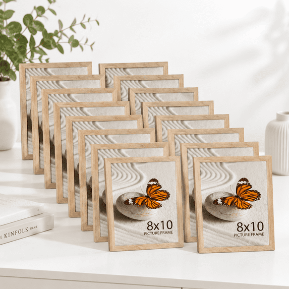 Timber Displays 8x10 Photo Frames For Wall And Tabletop Display 8 By 10 Walnut Wood ...