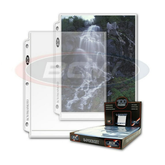 8x10 Photo Pages for Standard 3-Ring Binders - 50 Count Pack