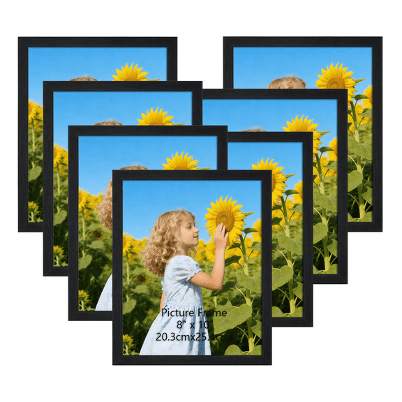 8x10 Picture Frame, 8 by 10 Black Photo Frames for Wall and Tabletop Display(7 Pack)