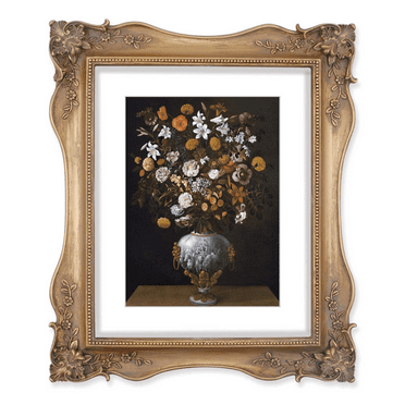 8x10 Picture Frame Baroque Frames with Corner Ornaments for 8 by 10 Photos, Bronze, Wall and Tabletop Decor