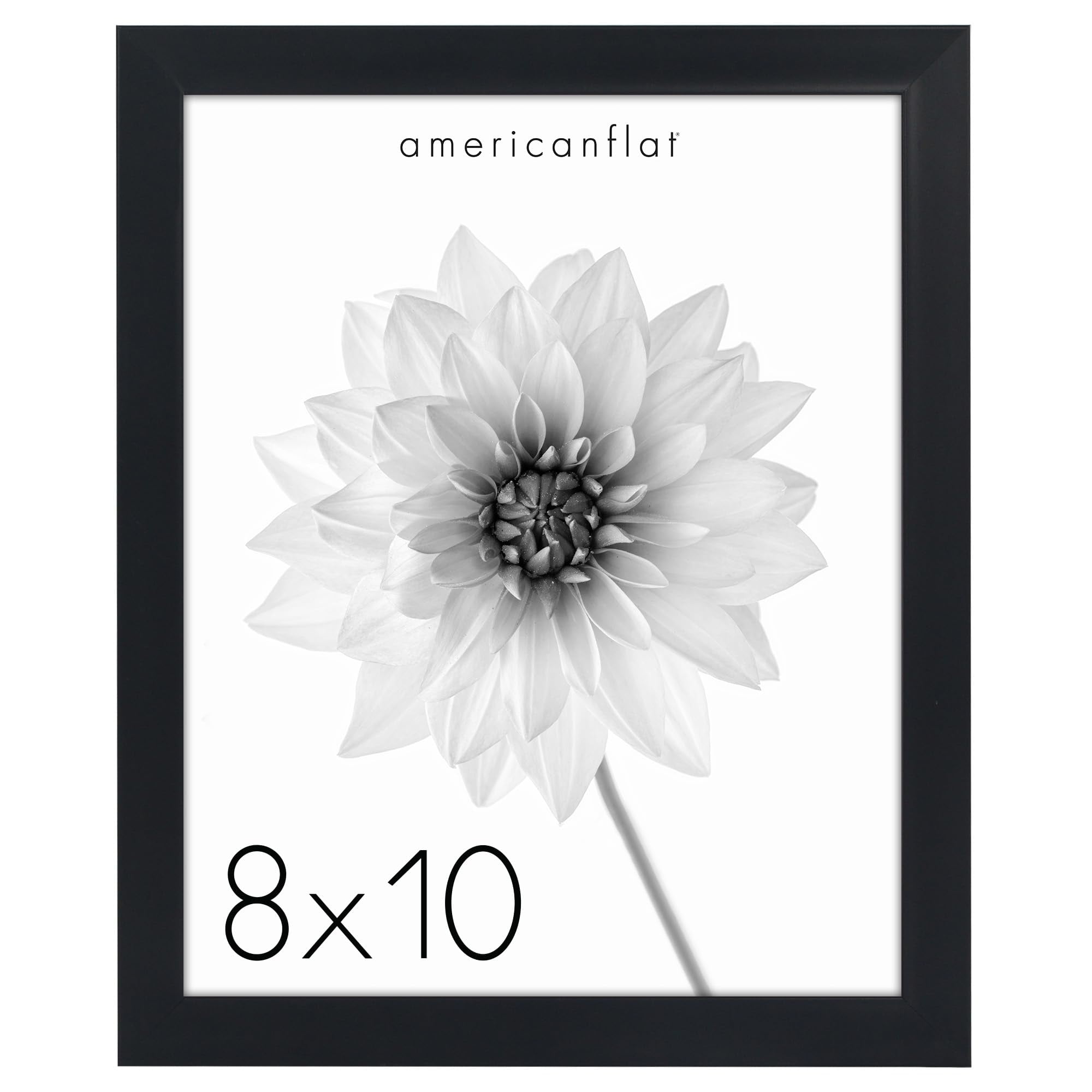 8x10 Picture Frame in Black Deep Molding Frame with ShatterResistant
