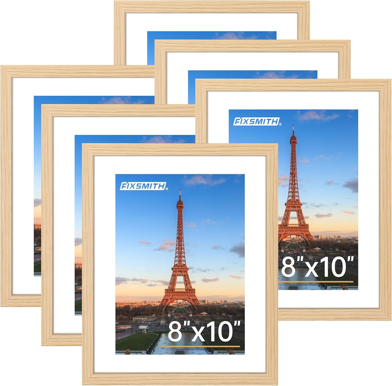 8x10 Picture Frame Bulk-6 Pack, Photo Frame with HD Plexiglass, Display ...