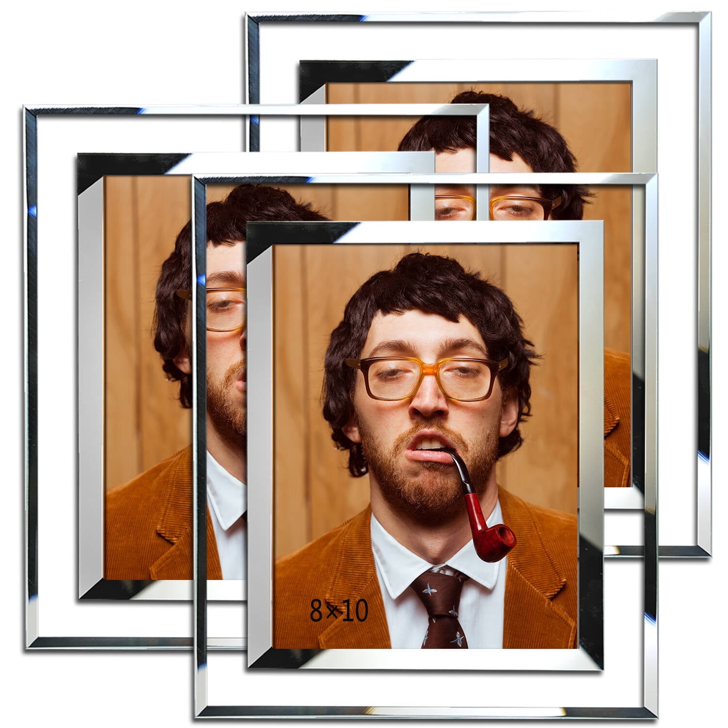 8x10 Picture Frame, Glass Picture Frame 8x10 for Wall and Tabletop Display Frame - 3 Pack