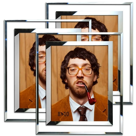 8x10 Picture Frame, Glass Picture Frame 8x10 for Wall and Tabletop Display Frame - 3 Pack