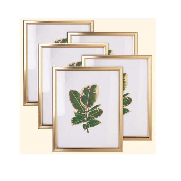 8x10 Picture Frame Set, Display Favorite Memories Artwork Documents, Create Tabletop Displays Collage Wall Decor, Fit Bedroom Living Room Hallway, Ideal Christmas Gift, Matte Gold