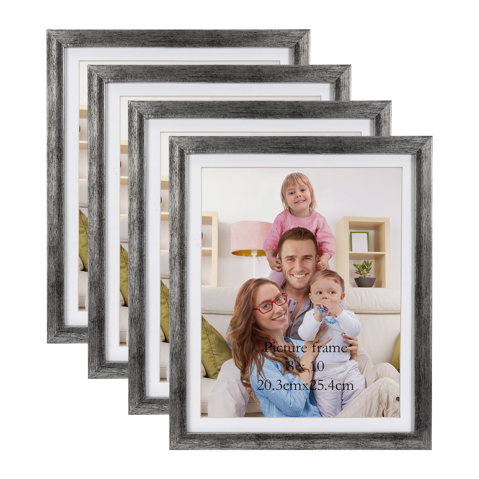 Giftgarden White 4x6 Picture Frame 7 Pack, Modern White Woodgrain 4 by 6  Photo Frames for Wall or Tabletop Display