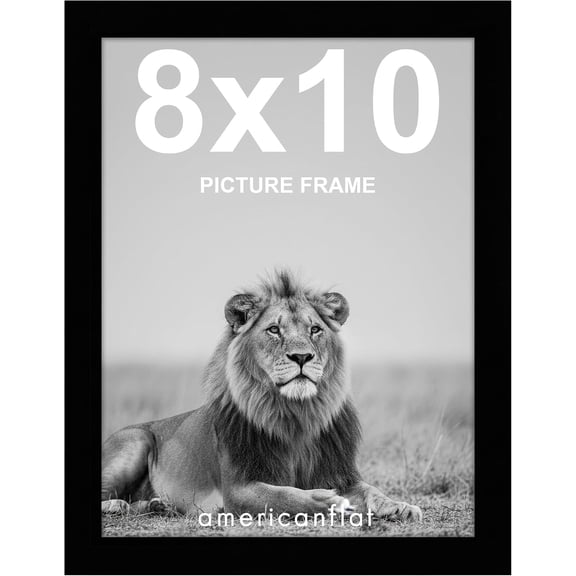 8x10 Picture Frame with Shatter-Resistant Glass - Signature Collection - Gallery-Style Frames Made of Engineered Wood - Photo Frame for Tabletop and Wall Display - Black