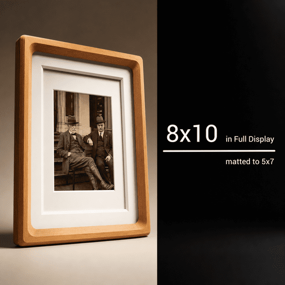 8x10 Picture Frames Cherry Wood Hand Make Crafted Photo Frame With Mat To 5x7 Graduation Display Family Wedding Tabletop & Wall Decoration