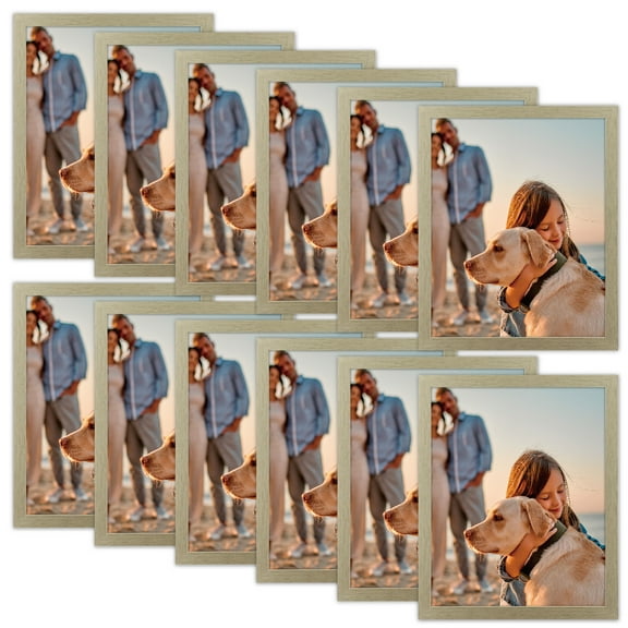 8x10 Picture Frames Set of 12, Multi Photo Frames Bulk for Picture Gallery Wall Hanging or Tabletop Display,Gold
