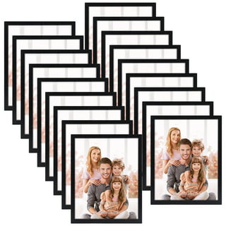 Gold 6 Pack 4x6 Picture Frames , Display Pictures 4x6 with Mat or 5x7  Without Mat Set of 6, Photo Frames for Table Top,Wall Mounted