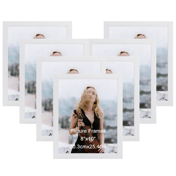 8x10 Picture Frames Set of 7, Classic Photo Frame for Wall and Tabletop Display