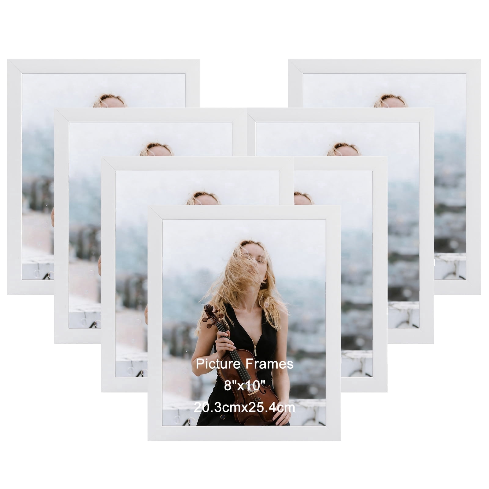 8x10 Picture Frames Set of 7, Classic Photo Frame for Wall and Tabletop Display