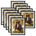 Versatile 8x10 Black Picture Frames Set of 10, Wall/Tabletop, 5x7 with