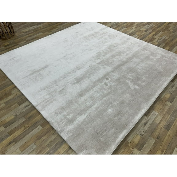 8x10 Rug Gray White Carpet Hand-Tufted 100 % Nz Wool Soft Beautiful soft Quality office Kitchen Rectangle thickness 14 mm