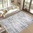 thumbnail image 1 of 8x10 Rug for Living Room Washable Soft Vintage Distressed Neutral Area Rugs for Bedroom Retro Abstract Indoor Floor Carpet Thin Non-Slip Large Farmhouse Rugs for Dining Room Grey, 1 of 6