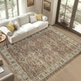 thumbnail image 1 of 8x10 Rugs Soft Vintage Large Area Rugs Boho Farmhouse Low Pile Non-Slip Washable Indoor Carpet Rugs Dining Room Home (Orange 8'x10'), 1 of 6