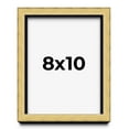 thumbnail image 1 of 8x10 Shadow Box Frame Gold | 1.375 Inches Deep Real Wood Contemporary Shadowbox Display Frame | UV, 1 of 7