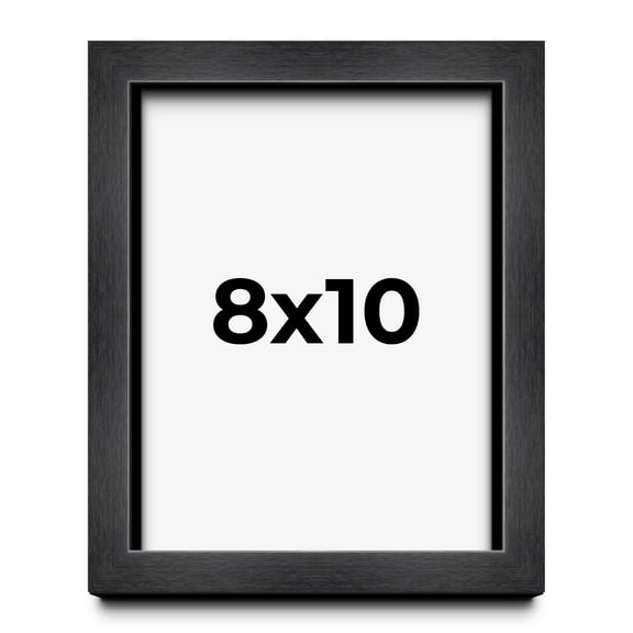 8x10 Shadow Box Frame Grey Charcoal Black | 0.875 Inches Deep | Solid Wood Shadowbox Display Frame