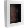 thumbnail image 1 of 8x10 Shadow Box Frame In White With A 1 3/4" Usable Depth Includes Brown Suede Acid-Free Backing,, 1 of 6