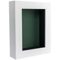 thumbnail image 1 of 8x10 Shadow Box Frame In White With A 1 3/4" Usable Depth Includes Hunter Green Acid-Free Backing,, 1 of 6