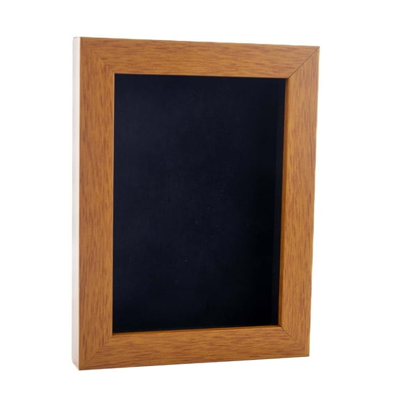 CustomPictureFrames 8x10 Light Brown Wood Shadow Box Display