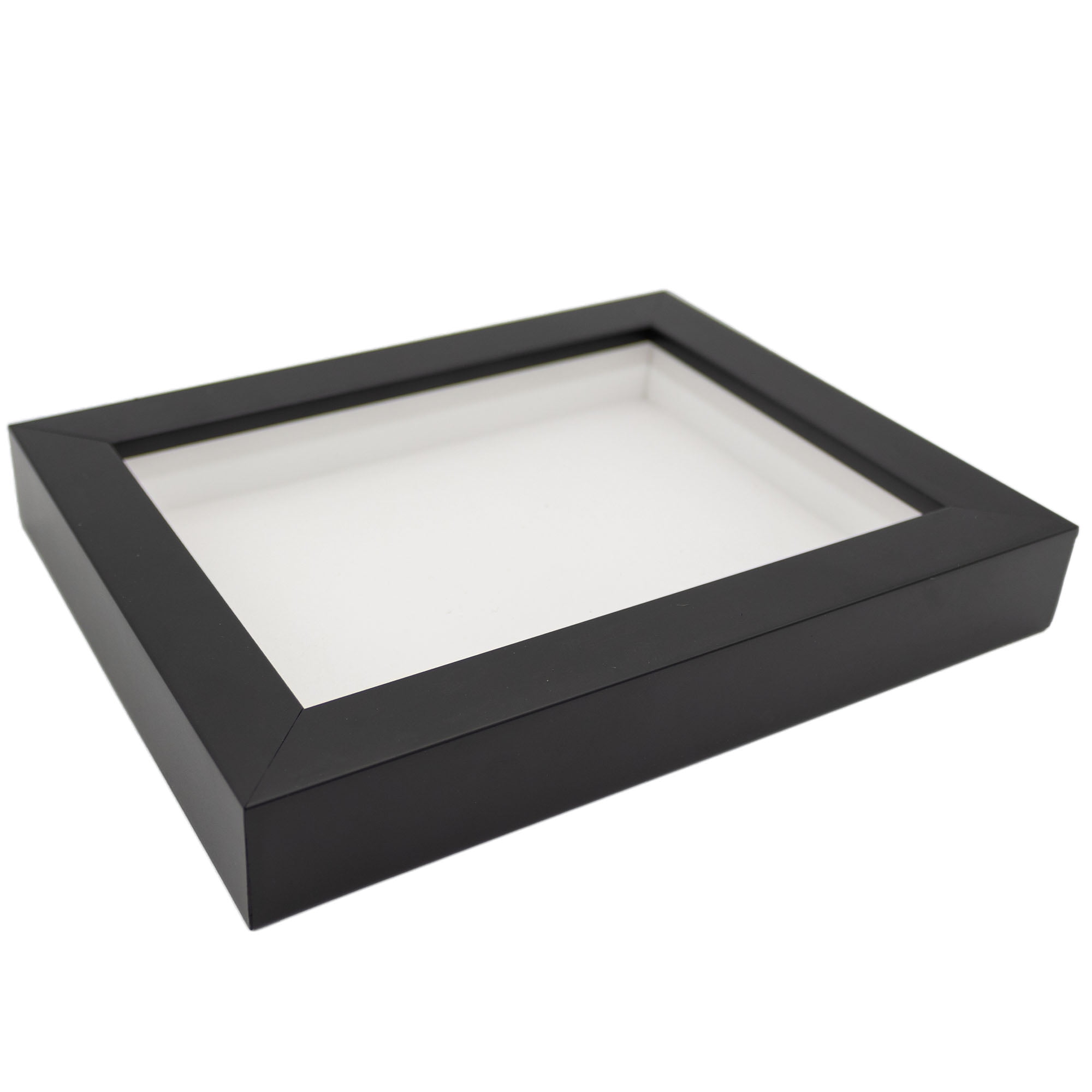8x10 Shadowbox Gallery Wood Frames Black DEEP Shadow Box Frame with a