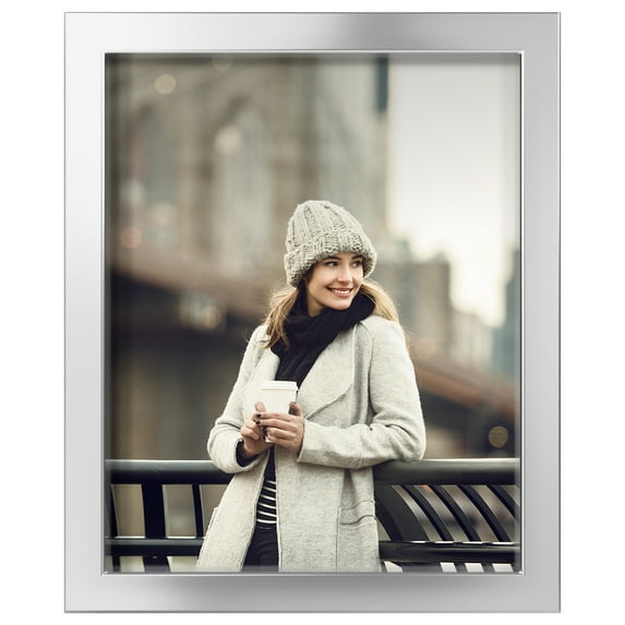 8x10 Solid Wood Picture Frame - Silver