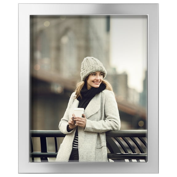 8x10 Solid Wood Picture Frame - Silver