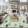thumbnail image 1 of 8x10 Washable Area Rug, Green Farm Non-Slip Extra Large Rectangle Rug for Living Room Bedroom, Farmhouse Cartoon Horse Cow Chicken Fence Truck Tree Indoor Floor Mat for Home Decor, 1 of 9