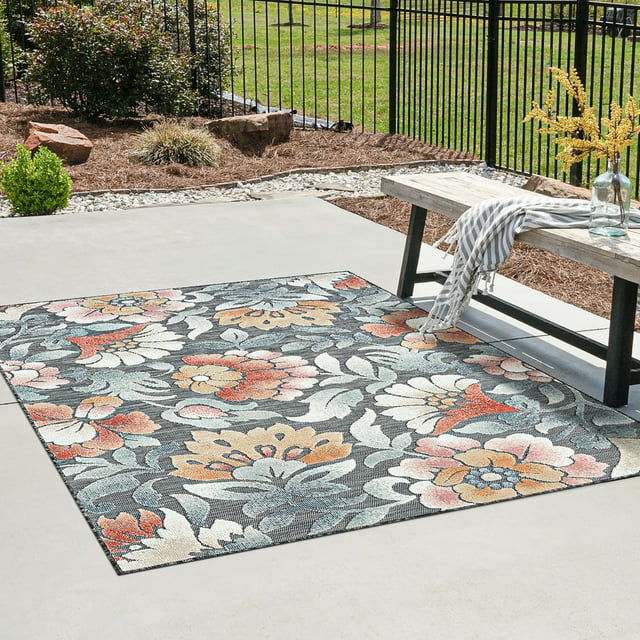 8x10 Water Resistant, Large Indoor Outdoor Rugs for Patios, Front Door ...