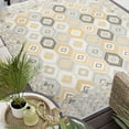 thumbnail image 1 of 8x10 Water Resistant, Large Indoor Outdoor Rugs for Patios, Front Door Entry, Entryway, Deck, Porch, Balcony | Outside Area Rug for Patio | Cream, Geometric | Size: 7'11'' x 10'3'', 1 of 10
