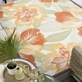 thumbnail image 1 of 8x10 Water Resistant, Large Indoor Outdoor Rugs for Patios, Front Door Entry, Entryway, Deck, Porch, Balcony | Outside Area Rug for Patio | Orange, Floral | Size: 7'11'' x 10'3'', 1 of 10