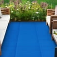 thumbnail image 1 of 8x10 Waterproof, Reversible Plastic Straw Outdoor Rugs for Patios | Also for Camping, RV, Deck, Porch, Balcony, Camp, Patio | Blue, Solid | Size: 7'11'' x 10'3'', 1 of 8