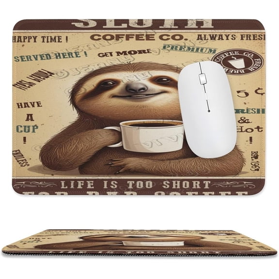 8x10 in Mouse Pad - Adorable Sloth Design, Comfortable and Washable, Perfect for Home Office or Travel, Ideal for Kids and Girls on Birthdays