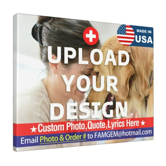 8x10 inch Custom Canvas Prints Photo Personalized with Your Image Family Collage Wall Art Wrapped Framed Pictures Room Decor