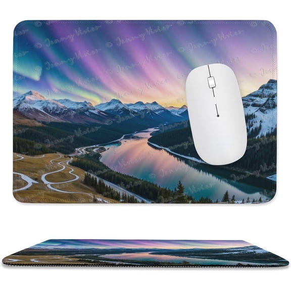 8x10 inch Mouse Pad Square Winter Landscape Snowy Fields Frozen, Non-Slip Rubber Base Mousepad Cute Mousemat for Laptop Computer PC Office Home, Mountain Nature Mouse Pad A9